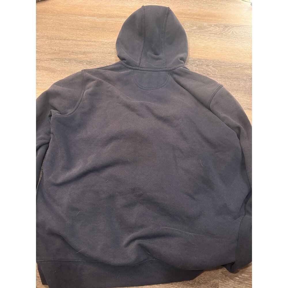 Carhartt XL Pullover Hoodie Work Worn Distressed Welding Burn Holes Oil Stains - Picture 14 of 14